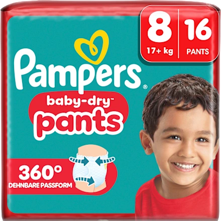 Baby Pants Baby Dry Gr.8 Extra Large (17+ kg), 16 St