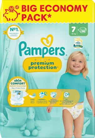 Windeln Premium Protection Gr. 7 XL (15+ kg) Big Pack, 38 St