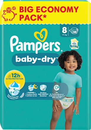 Windeln Baby Dry Gr.8 Extra Large (17+ kg), Big Pack, 38 St