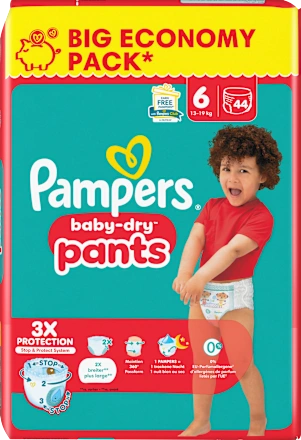 Baby Pants Baby Dry Gr. 6 Extra Large (13-19 kg) Big Pack, 44 St