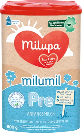 Anfangsmilch Pre Milumil von Geburt an, 800 g