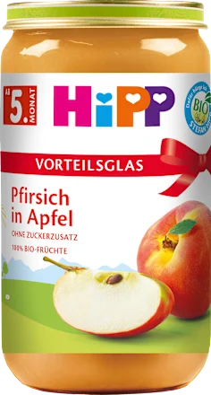 Früchte Pfirsich in Apfel, ab dem 5. Monat, 250 g