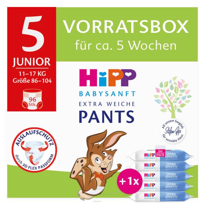 Baby Pants Gr. 5 (14+ kg),, Monatsbox,96 St inkl. Feuchttücher Ultra Sensitiv, Vorratsbox Baby Pants Gr. 5 (14+ kg),, Monatsbox,96 St inkl. Feuchttücher Ultra Sensitiv, Vorratsbox