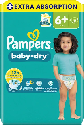 Windeln Baby Dry Gr. 6+ XL (14-19 kg), 21 St
