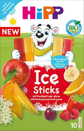 Kindersnack Fruchteis Sticks mit Fruchtsaft & -püree ab 3 Jahren (10x40 ml), 400 ml
