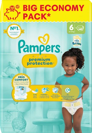 Windeln Premium Protection Gr.6 Extra Large (13-18 kg), Big Pack, 40 St