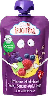 Quetschie Himbeere Heidelbeere Traube Banane Apfel & Hafer ab 6 Monaten, 100 g